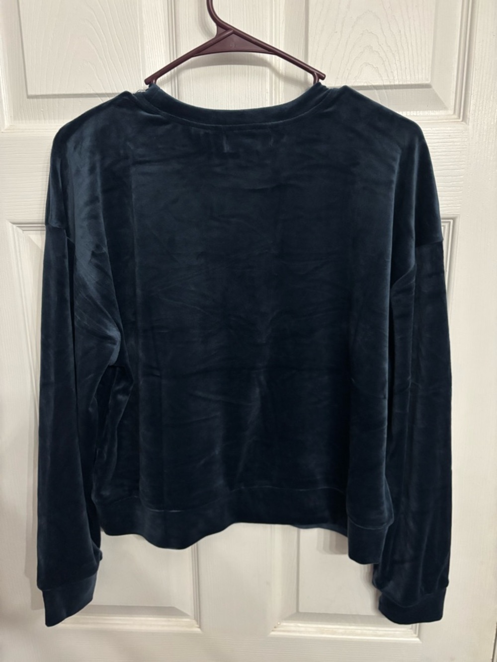 Juicy Couture Blue Velour Crewneck with Rhinestone Logo - XL - Picture 2 of 3